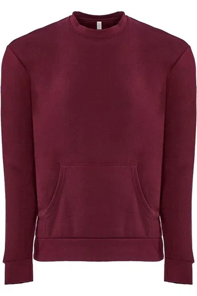 NEXT LEVEL UNISEX SANTA CRUZ POCKET CREWNECK SWEATSHIRT