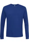 Next Level Unisex Sueded Long Sleeve T-shirt In Blue