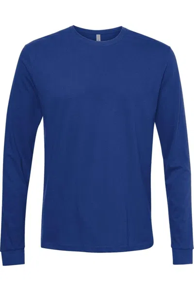 Next Level Unisex Sueded Long Sleeve T-shirt In Blue