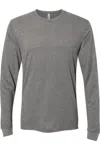 Next Level Unisex Sueded Long Sleeve T-shirt In Grey