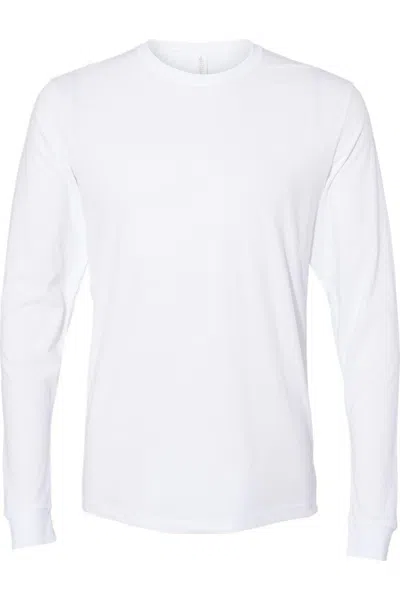Next Level Unisex Sueded Long Sleeve T-shirt In White