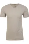 Next Level Unisex Sueded V-neck T-shirt In Beige