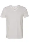 Next Level Unisex Sueded V-neck T-shirt In White