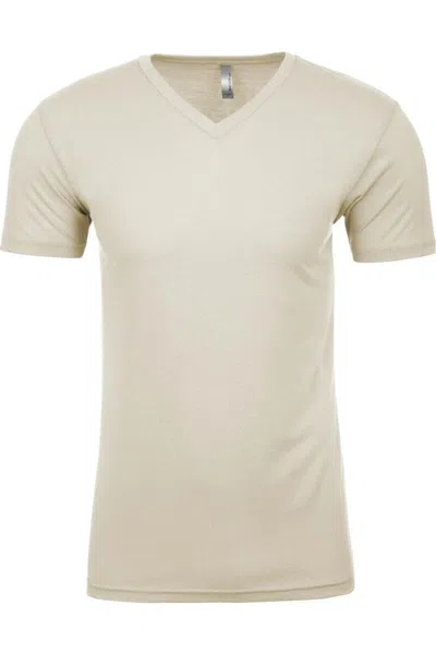 Next Level Unisex Sueded V-neck T-shirt In Neutral