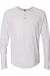 Next Level Unisex Triblend Henley In Multi