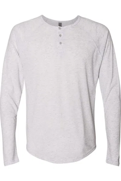 Next Level Unisex Triblend Henley In Multi