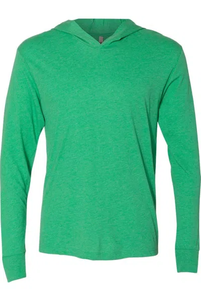 Next Level Unisex Triblend Hooded Long Sleeve Pullover In Multi