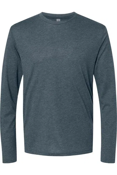 Next Level Unisex Triblend Long Sleeve T-shirt In Grey