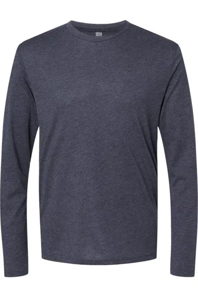 Next Level Unisex Triblend Long Sleeve T-shirt In Blue