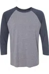 Next Level Unisex Triblend Three-quarter Raglan T-shirt In Multi