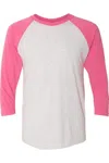 Next Level Unisex Triblend Three-quarter Raglan T-shirt In Multi