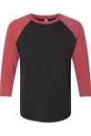 Next Level Unisex Triblend Three-quarter Raglan T-shirt In Multi