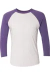 Next Level Unisex Triblend Three-quarter Raglan T-shirt In Multi