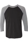 Next Level Unisex Triblend Three-quarter Raglan T-shirt In Multi