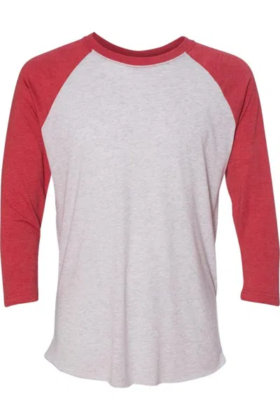 Next Level Unisex Triblend Three-quarter Raglan T-shirt In Gray
