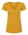Next Level Women´s Ideal V-neck T-shirt In Yellow