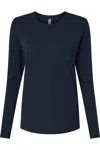 Next Level Women´s Cotton Relaxed Long Sleeve T-shirt In Blue