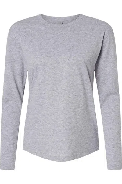 Next Level Women´s Cotton Relaxed Long Sleeve T-shirt In Gray