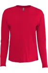 Next Level Women´s Cotton Relaxed Long Sleeve T-shirt In Red