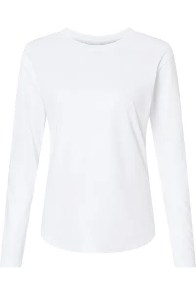 Next Level Women´s Cotton Relaxed Long Sleeve T-shirt In White