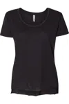 Next Level Women´s Festival Scoop Neck T-shirt In Black