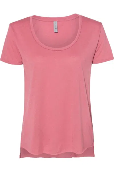 Next Level Women´s Festival Scoop Neck T-shirt In Pink