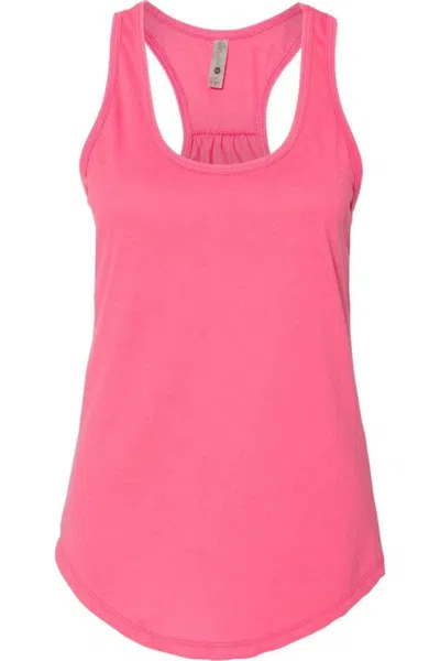 Next Level Women´s Gathered Racerback Tank In Pink