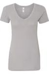 Next Level Women´s Ideal V-neck T-shirt In Grey
