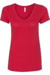 Next Level Women´s Ideal V-neck T-shirt In Red