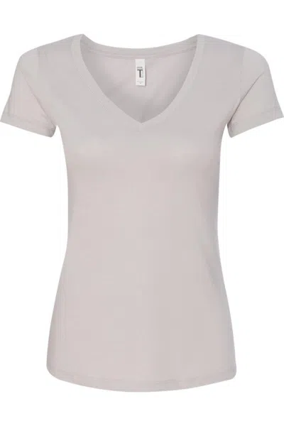 Next Level Women´s Ideal V-neck T-shirt In Silver