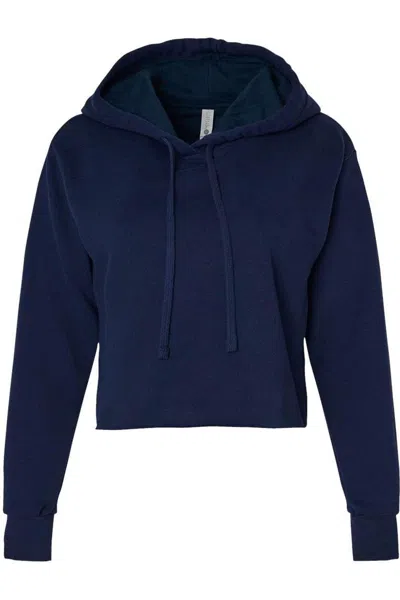 Next Level Women´s Laguna Sueded Raw Edge Crop Hoodie In Animal Print