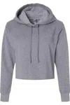 Next Level Women´s Laguna Sueded Raw Edge Crop Hoodie In Gray