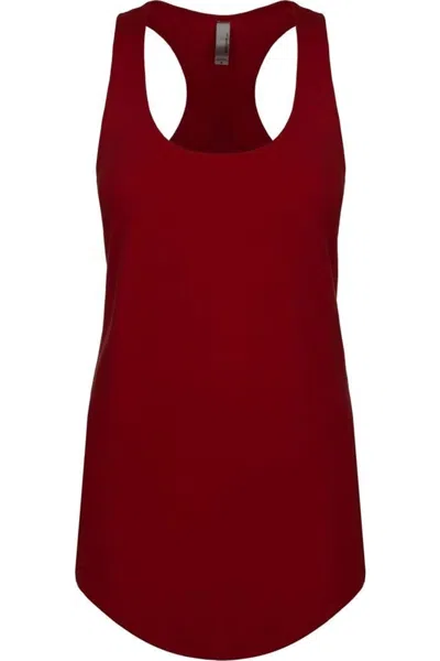 Next Level Womens Lightweight French Terry Racerback Tank In Red