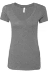 Next Level Womens Triblend Deep V-neck T-shirt In Multi