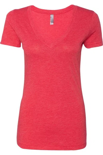 Next Level Womens Triblend Deep V-neck T-shirt In Multi