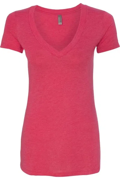 Next Level Womens Triblend Deep V-neck T-shirt In Multi