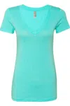 Next Level Womens Triblend Deep V-neck T-shirt In Multi