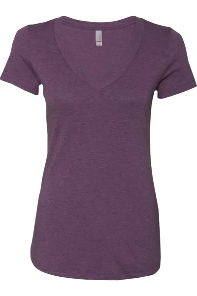 Next Level Womens Triblend Deep V-neck T-shirt In Multi
