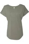 Next Level Womens Triblend Dolman T-shirt In Green