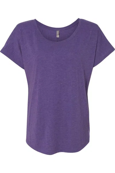 Next Level Womens Triblend Dolman T-shirt In Purple