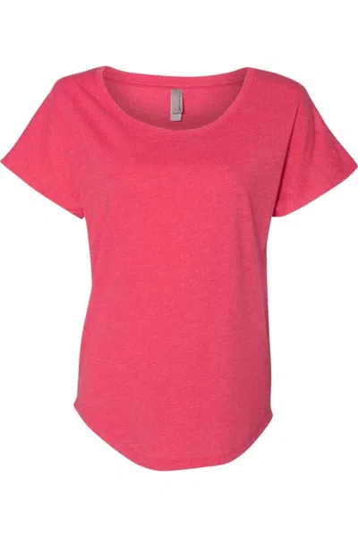 Next Level Womens Triblend Dolman T-shirt In Pink
