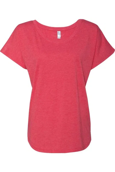 Next Level Womens Triblend Dolman T-shirt In Pink