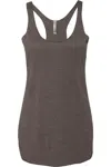 Next Level Womens Triblend Racerback Tank In Brown