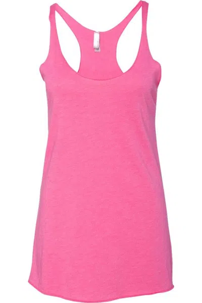 Next Level Womens Triblend Racerback Tank In Pink
