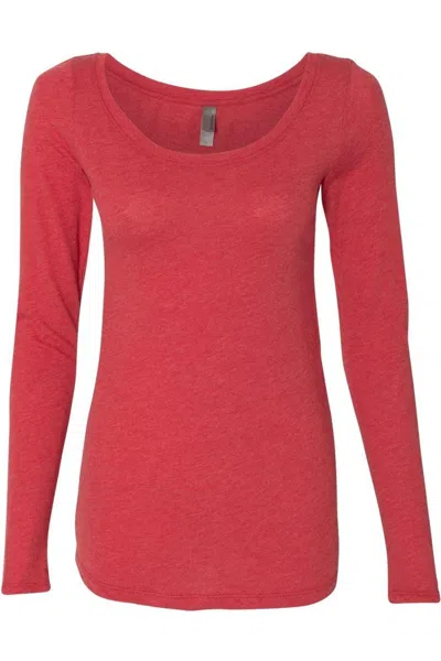 Next Level Womens Triblend Scoop Neck Long Sleeve T-shirt In Multi