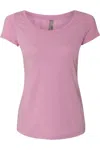 Next Level Womens Triblend Scoop Neck T-shirt In Purple