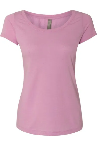 Next Level Womens Triblend Scoop Neck T-shirt In Purple