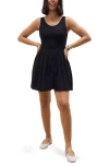Next Linen Blend Sleeveless Fit & Flare Minidress