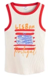 Next Lisbon Rib Graphic Tank In White