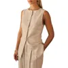 Next Long Linen Blend Vest